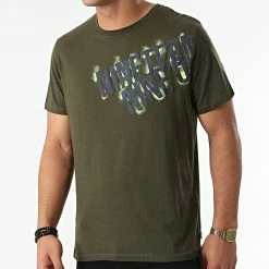 Grosses soldes 💯 Tee 👕 Shirt Spray Vert Kaki de Jack And Jones 🧨