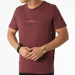 Meilleure affaire 🎁 Tee 👕 Shirt Grapes Bordeaux de Jack And Jones 👏 -Jack And Jones Soldes jack and jones 286344 12196757 CATAWBA GRAPE 20211001T152536 03