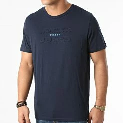 Grosses soldes 🥰 Tee 👚 Shirt Grapes Bleu Marine de Jack And Jones ⭐