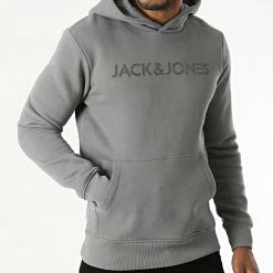Sortie 🛒 Sweat Capuche Nickel Gris de Jack And Jones 🛒 -Jack And Jones Soldes jack and jones 286832 12189906 SEDONA SAGE 20211008T155431 03