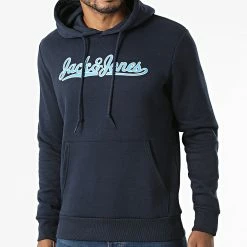 Tout neuf ❤️ Sweat Capuche Imbus Bleu Marine de Jack And Jones ✔️