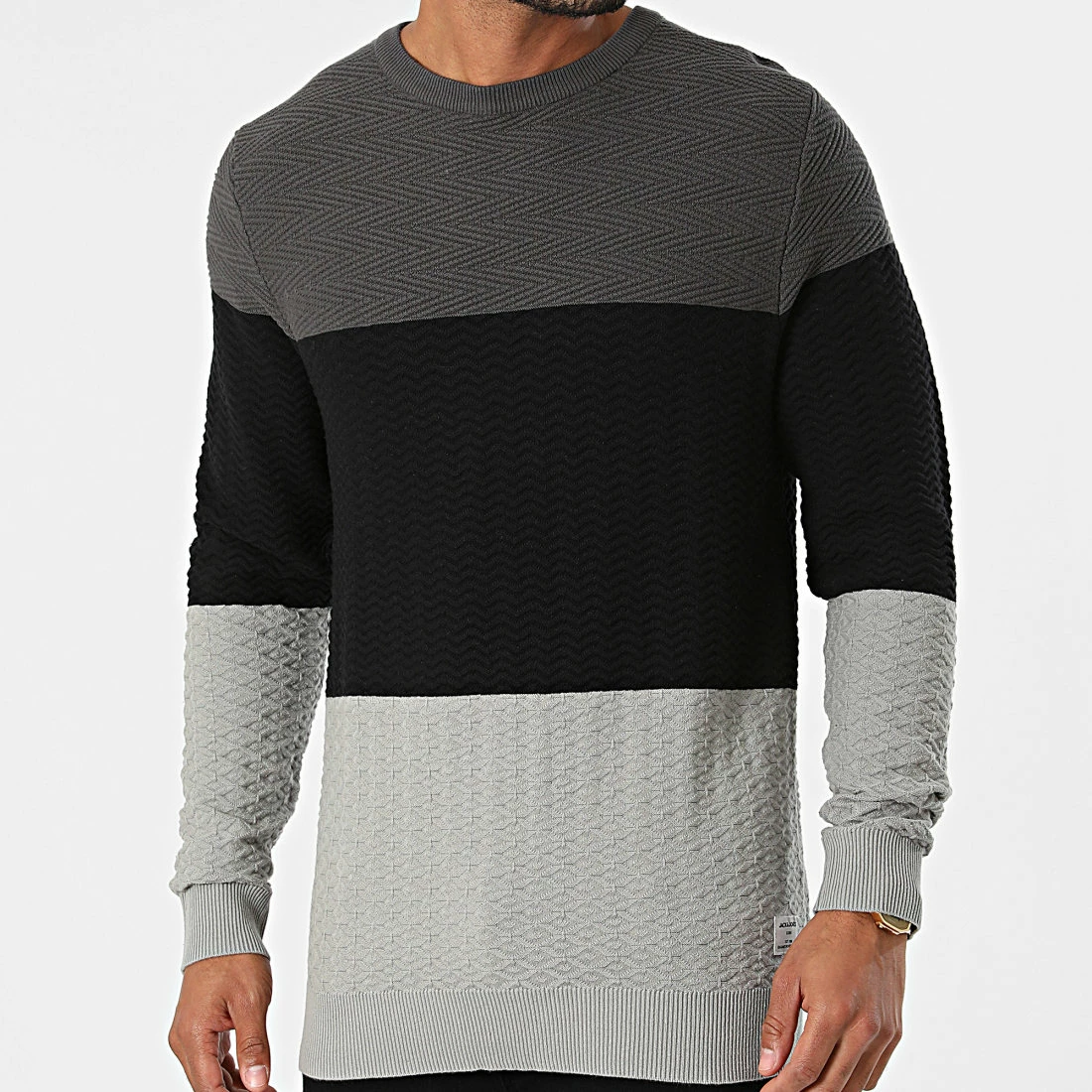 Tout neuf 😍 Pull Lawson Blocking Knit Gris Noir de Jack And Jones 🌟 1 Tout neuf 😍 Pull Lawson Blocking Knit Gris Noir de Jack And Jones 🌟