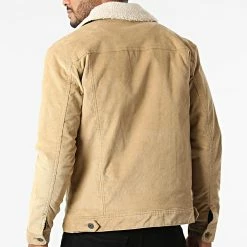 Le moins cher 😍 Veste Velours Col Mouton Alvin Sherpa Corduroy Beige de Jack And Jones 😍 -Jack And Jones Soldes jack and jones 287088 12194295 KELP 20211007T151249 04