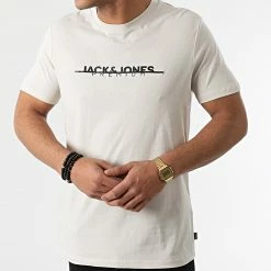 De gros 🔥 Tee 👕 Shirt Logo Winter Beige de Jack And Jones 🌟 -Jack And Jones Soldes jack and jones 287991 12197600 MOONBEAM 20211110T155202 03