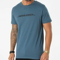 Top 10 🎉 Tee 👚 Shirt Logo Winter Bleu Marine de Jack And Jones ✨