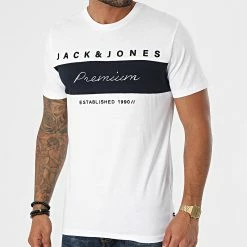 Sortie 😍 Tee 👚 Shirt Spice Blanc de Jack And Jones ❤️