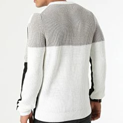 Coupon 💯 Pull Delfield Noir Blanc Gris de Jack And Jones 🌟 -Jack And Jones Soldes jack and jones 288729 12197935 CLOUD DANCER 20211020T160046 04