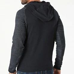 Promo 🌟 Sweat Zippé Capuche Grady Knit 12192114 Bleu Marine de Jack And Jones ✔️ -Jack And Jones Soldes jack and jones 289507 12192114 NAVY BLAZER 20211027T143759 04