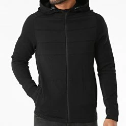 Meilleur prix 👏 Sweat Zippé Capuche Grady Knit 12192114 Noir de Jack And Jones 👍 -Jack And Jones Soldes jack and jones 289509 12192114 BLACK 20211027T142318 03