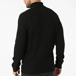 Sortie 🎁 Pull Col Roulé Pannel Knit Roll Noir de Jack And Jones 🧨 -Jack And Jones Soldes jack and jones 289515 12189963 BLACK 20211027T142112 04