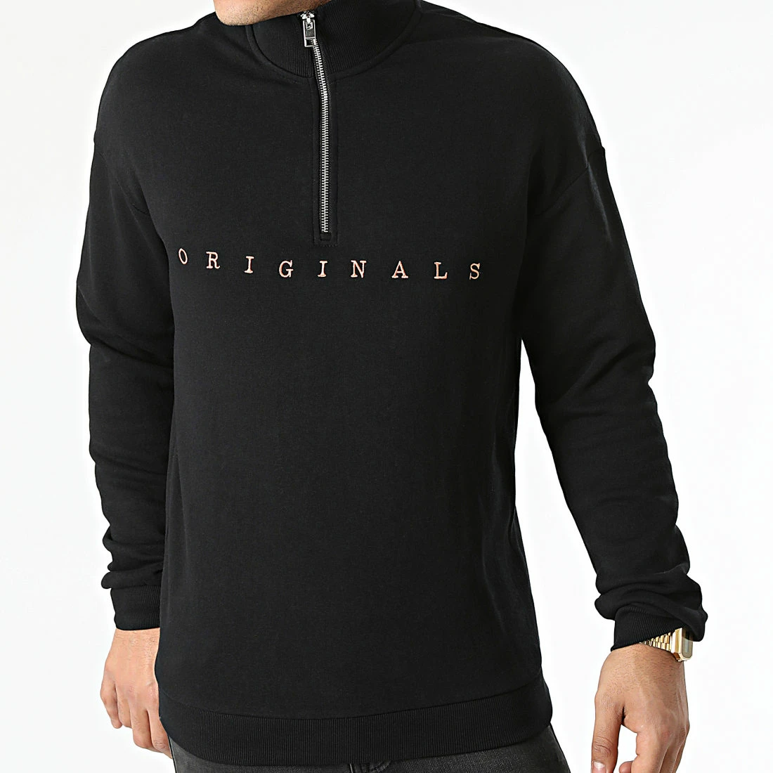 Nouveau 🎉 Sweat Col Zippé Copenhagen Noir de Jack And Jones 👏 3 Nouveau 🎉 Sweat Col Zippé Copenhagen Noir de Jack And Jones 👏 – Image 3
