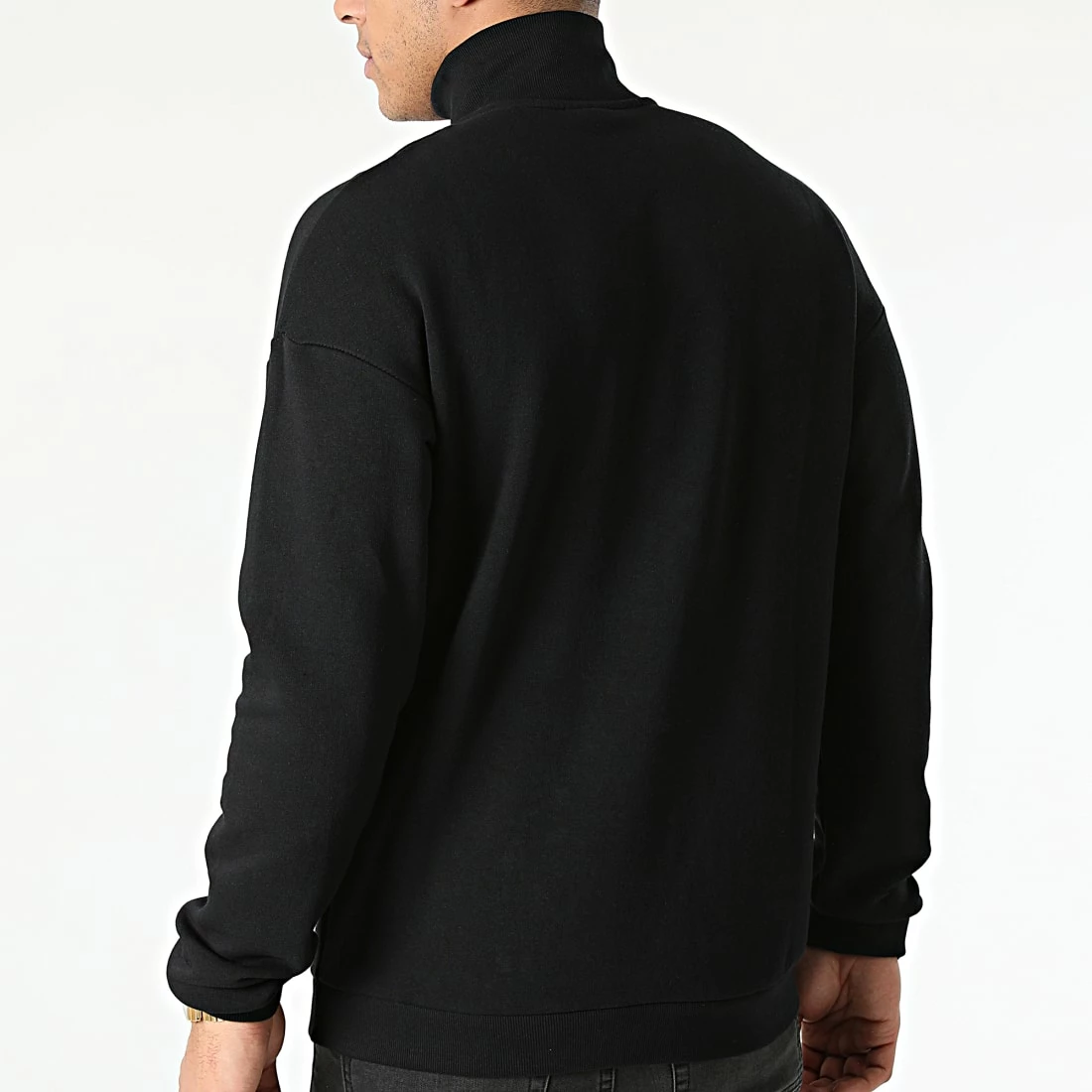 Nouveau 🎉 Sweat Col Zippé Copenhagen Noir de Jack And Jones 👏 4 Nouveau 🎉 Sweat Col Zippé Copenhagen Noir de Jack And Jones 👏 – Image 4