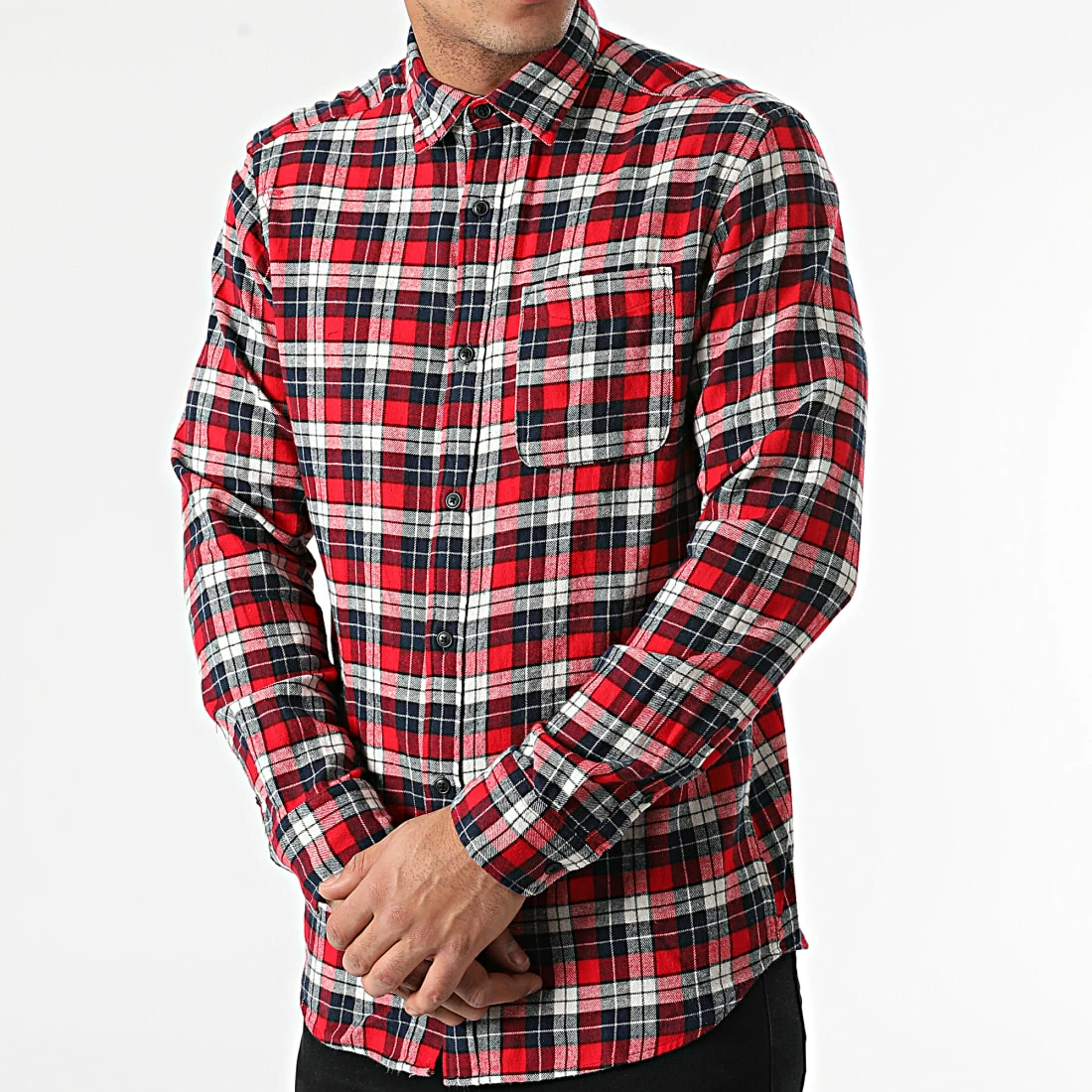 Acheter ✨ Chemise Manches Longues A Carreaux Chester Rouge Bleu Marine Blanc de Jack And Jones ⭐ 1 Acheter ✨ Chemise Manches Longues A Carreaux Chester Rouge Bleu Marine Blanc de Jack And Jones ⭐