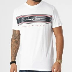 Tout neuf 😉 Tee 👕 Shirt Leo Blanc de Jack And Jones ❤️