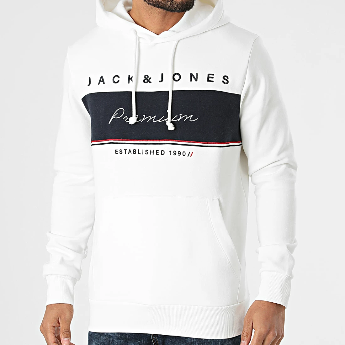 Offres 👏 Sweat Capuche Blablow Blanc de Jack And Jones 🎉 1 Offres 👏 Sweat Capuche Blablow Blanc de Jack And Jones 🎉