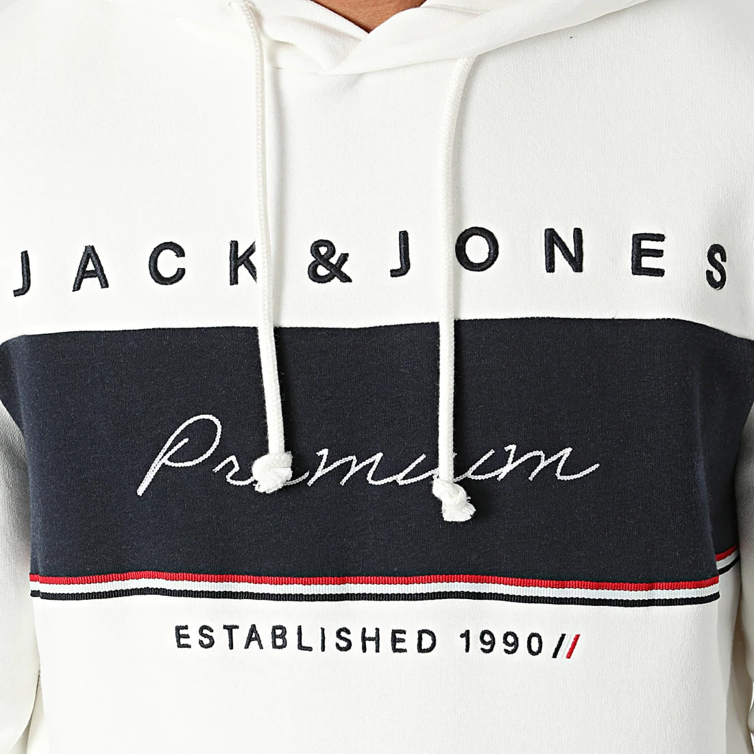 Offres 👏 Sweat Capuche Blablow Blanc de Jack And Jones 🎉 2 Offres 👏 Sweat Capuche Blablow Blanc de Jack And Jones 🎉 – Image 2