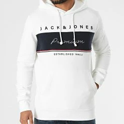 Offres 👏 Sweat Capuche Blablow Blanc de Jack And Jones 🎉 6 Offres 👏 Sweat Capuche Blablow Blanc de Jack And Jones 🎉 -Jack And Jones Soldes jack and jones 291601 12206516 CLOUD DANCER 20211116T140339 03