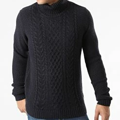 Meilleure affaire 🧨 Pull Col Roulé Craig Bleu Marine de Jack And Jones 🤩 -Jack And Jones Soldes jack and jones 291612 12189969 SKY CAPTAIN 20211115T151037 03