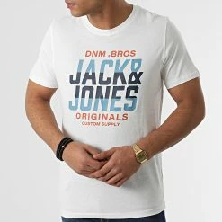 Le moins cher ❤️ Tee 👕 Shirt Reezwan Blanc de Jack And Jones ✨ -Jack And Jones Soldes jack and jones 291811 12206710 CLOUD DANCER 20211118T121307 03