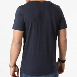 Meilleure vente 🎁 Tee 👕 Shirt Gerald Bleu Marine de Jack And Jones ✨ -Jack And Jones Soldes jack and jones 292053 12206707 NAVY BLAZER 20211118T123110 04