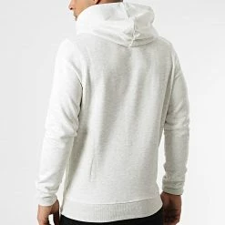 Top 10 ✨ Sweat Capuche Retro Gris Clair Chiné de Jack And Jones ❤️ -Jack And Jones Soldes jack and jones 293520 12206713 WHITE MELANGE 20211201T160413 04