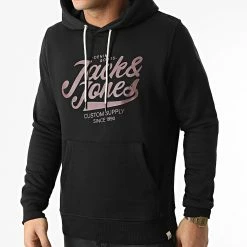 Tout neuf ✨ Sweat Capuche Retro Noir de Jack And Jones 👏