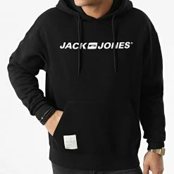 Coupon 🥰 Sweat Capuche Remember Large Logo Noir de Jack And Jones 🔥 -Jack And Jones Soldes jack and jones 293541 12206664 BLACK 20211203T161422 03