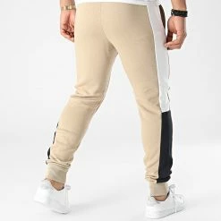 Nouveau ❤️ Pantalon Jogging A Bandes Will Logo Blocking Beige de Jack And Jones 💯 -Jack And Jones Soldes jack and jones 294294 12197199 CROCKERY 20211207T160209 04