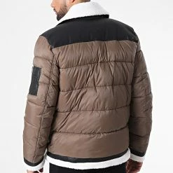 Coupon 🔥 Doudoune Col Fourrure Creator Bomber Marron Noir de Jack And Jones 👏 -Jack And Jones Soldes jack and jones 294429 12198187 DARK EARTH 20220222T161749 04