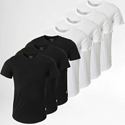 Bon marché ✨ Lot De 7 Tee 👚 Shirts Oversize Noa Blanc Noir de Jack And Jones 💯