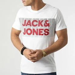 Nouveau 🧨 Tee 👚 Shirt Athelstan Blanc de Jack And Jones 🛒 -Jack And Jones Soldes jack and jones 295396 12202140 WHITE 20211217T151506 03