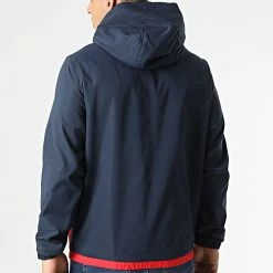 Remise 🎉 Coupe-Vent Barton Bleu Marine Rouge de Jack And Jones 🎁 -Jack And Jones Soldes jack and jones 295460 12200634 NAVY BLAZER BLOCKING 20211217T151841 04