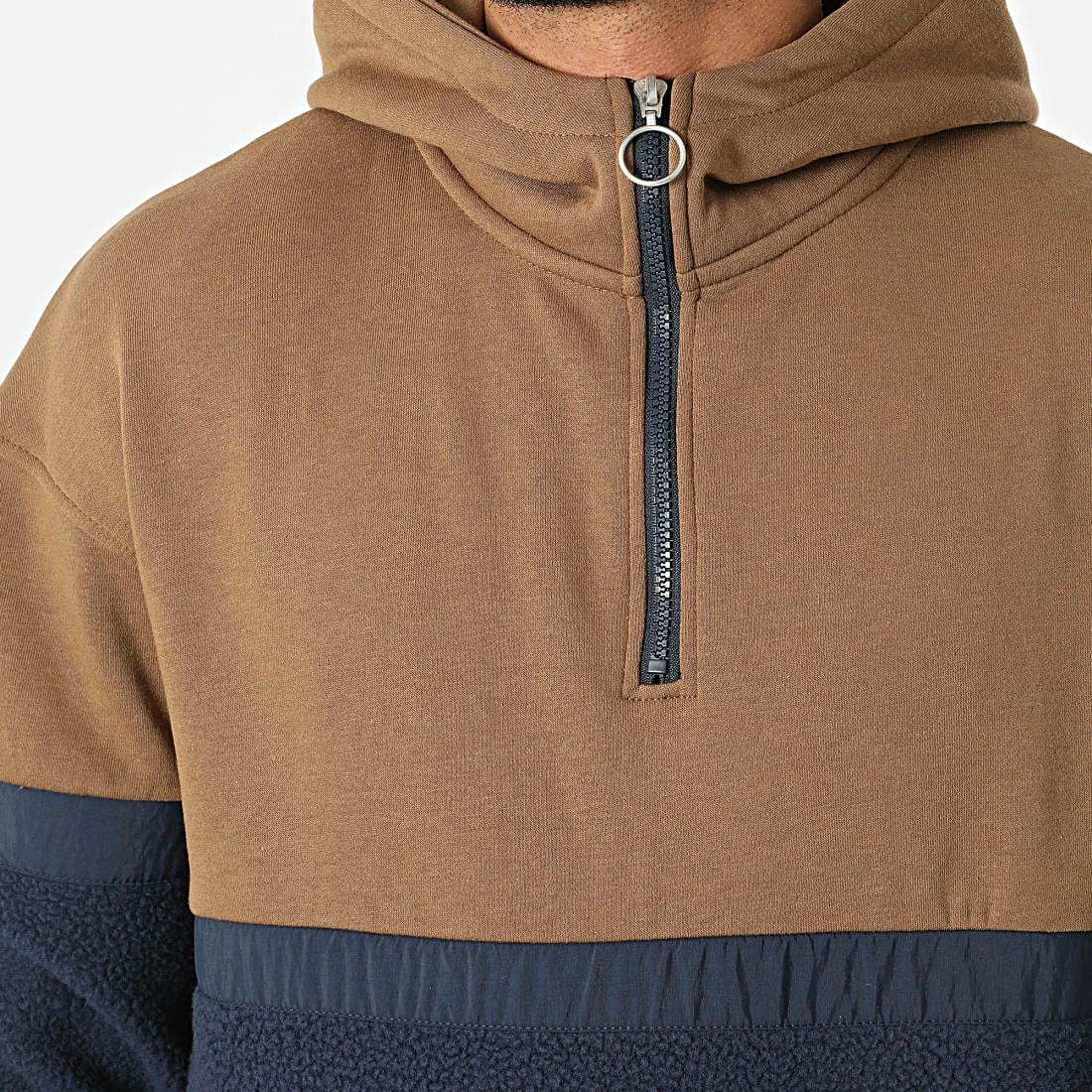 Coupon 🤩 Sweat Capuche Col Zippé Polaire Vigour Quarter Marron de Jack And Jones 🔔 2 Coupon 🤩 Sweat Capuche Col Zippé Polaire Vigour Quarter Marron de Jack And Jones 🔔 – Image 2