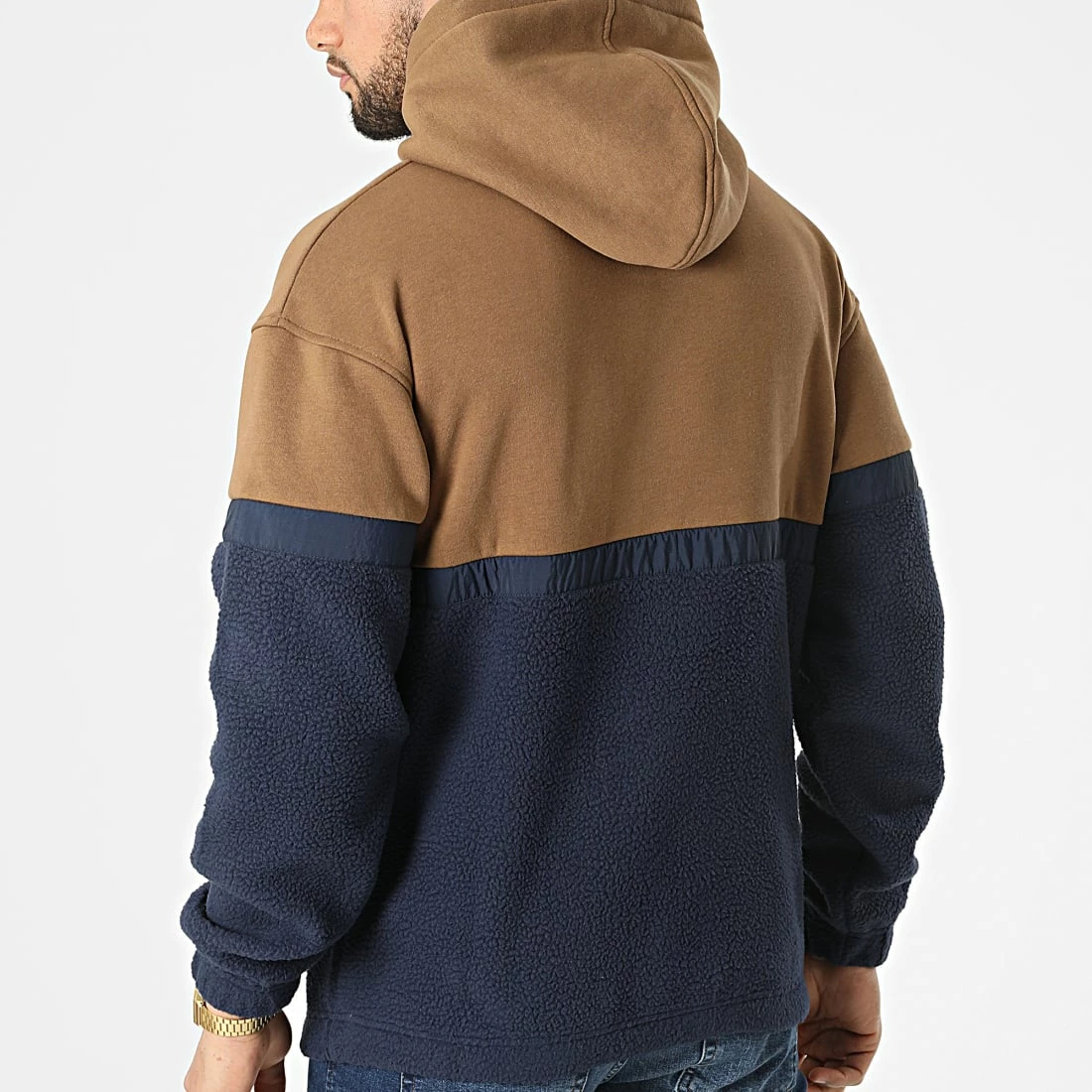 Coupon 🤩 Sweat Capuche Col Zippé Polaire Vigour Quarter Marron de Jack And Jones 🔔 4 Coupon 🤩 Sweat Capuche Col Zippé Polaire Vigour Quarter Marron de Jack And Jones 🔔 – Image 4