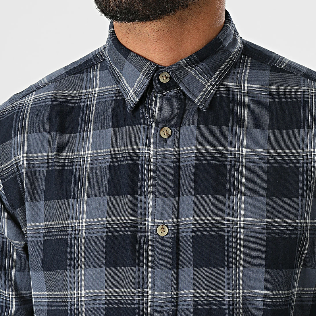 Budget 💯 Chemise Manches Longues Logan A Carreaux Bleu Marine de Jack And Jones 🛒 2 Budget 💯 Chemise Manches Longues Logan A Carreaux Bleu Marine de Jack And Jones 🛒 – Image 2