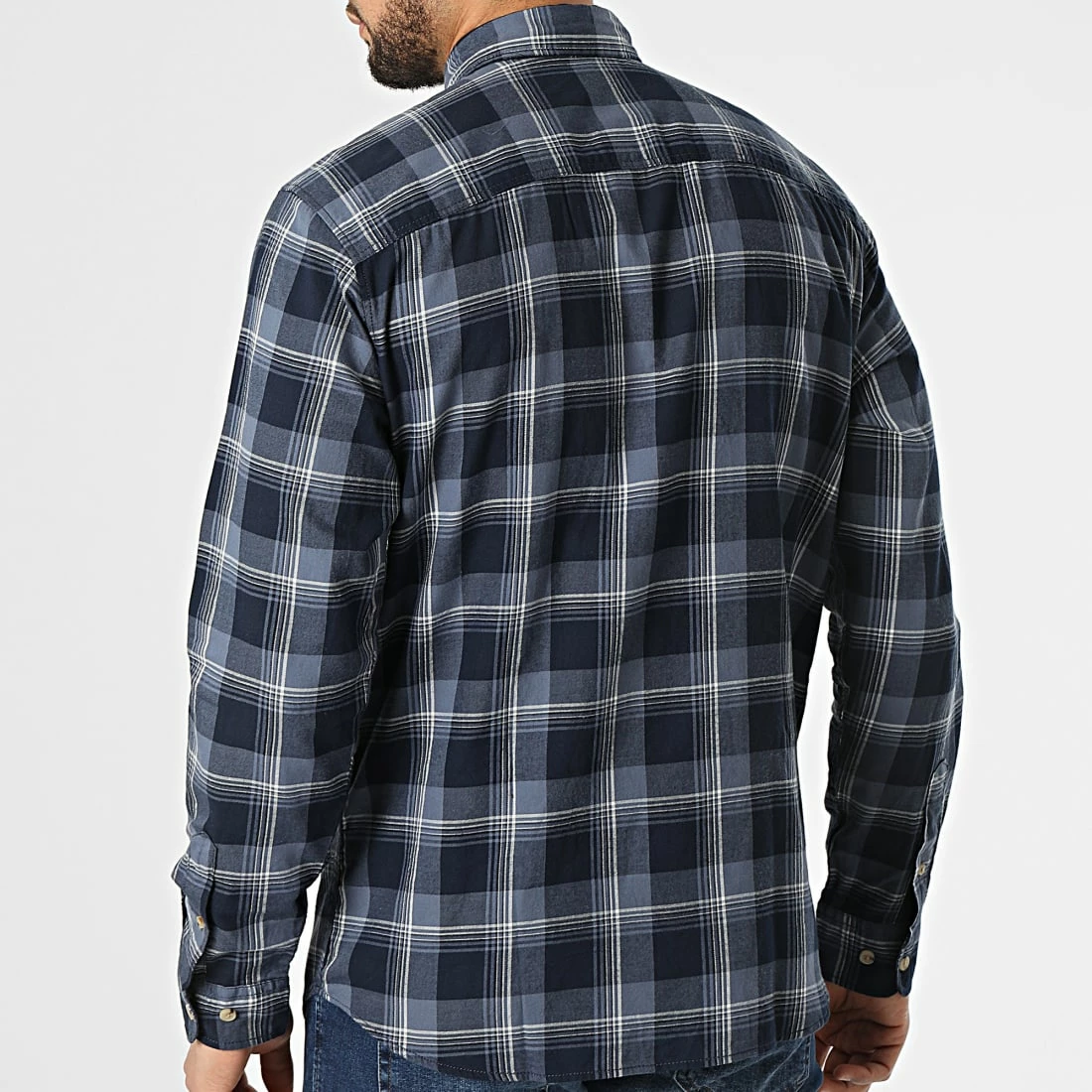Budget 💯 Chemise Manches Longues Logan A Carreaux Bleu Marine de Jack And Jones 🛒 4 Budget 💯 Chemise Manches Longues Logan A Carreaux Bleu Marine de Jack And Jones 🛒 – Image 4