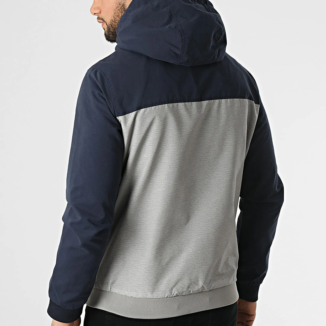 Grosses soldes 🥰 Veste Zippée Capuche Tricolore Rush Blocking Bleu Marine Gris Chiné de Jack And Jones 🎉 4 Grosses soldes 🥰 Veste Zippée Capuche Tricolore Rush Blocking Bleu Marine Gris Chiné de Jack And Jones 🎉 – Image 4