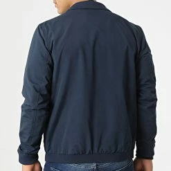 Nouveau ❤️ Veste Zippée Rush Harrington Bleu Marine de Jack And Jones 👏 -Jack And Jones Soldes jack and jones 296154 12204277 NAVY BLAZER 20211222T162256 04