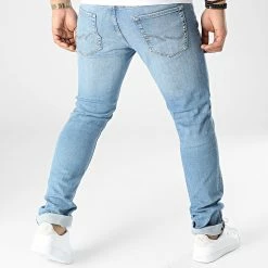 Tout neuf 🎉 Jean Slim Glenn 12201645 Bleu Wash de Jack And Jones 🥰 -Jack And Jones Soldes jack and jones 296165 12201645 BLUE DENIM 20211223T155705 04