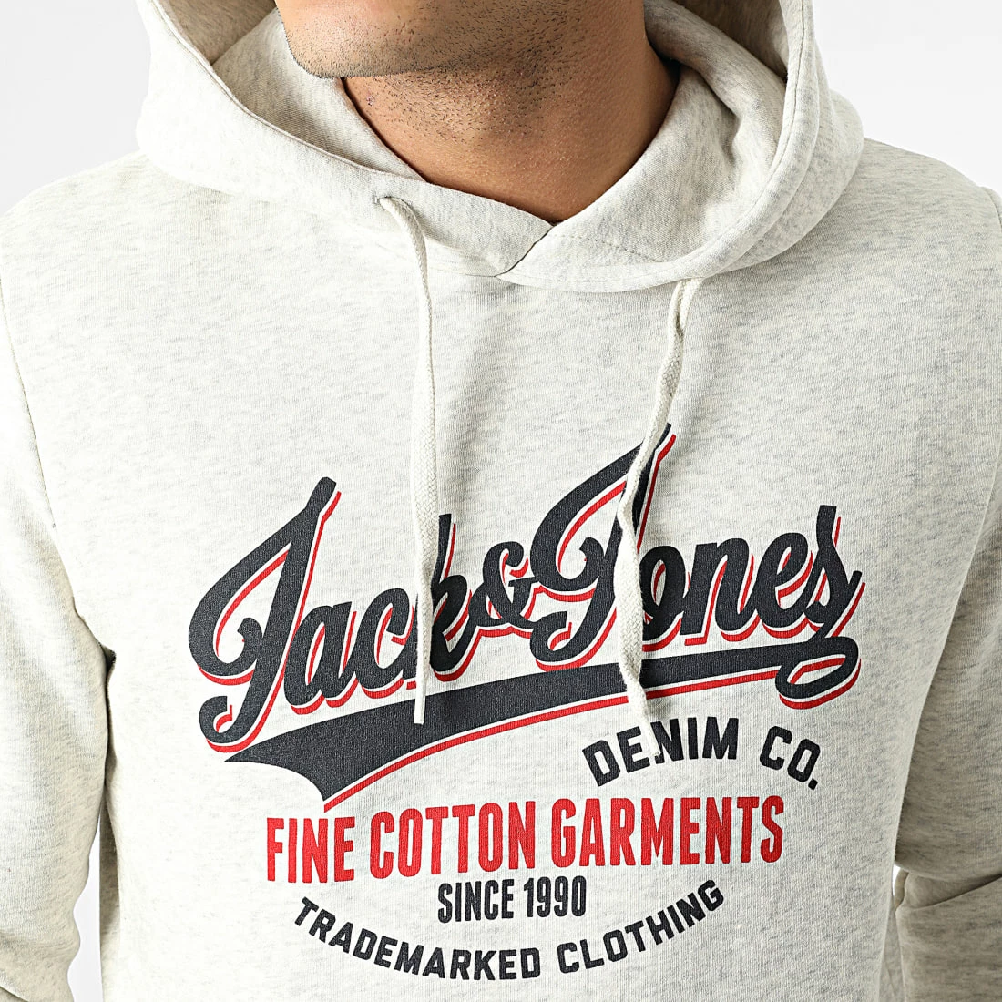 Bon marché 🛒 Sweat Capuche Logo Gris Clair Chiné de Jack And Jones 😉 2 Bon marché 🛒 Sweat Capuche Logo Gris Clair Chiné de Jack And Jones 😉 – Image 2