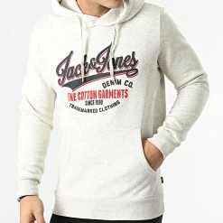 Bon marché 🛒 Sweat Capuche Logo Gris Clair Chiné de Jack And Jones 😉 6 Bon marché 🛒 Sweat Capuche Logo Gris Clair Chiné de Jack And Jones 😉 -Jack And Jones Soldes jack and jones 296166 12189736 WHITE MELANGE 20211224T102606 03