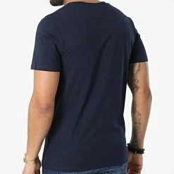 Budget 🎁 Tee 👕 Shirt Corp Logo Bleu Marine de Jack And Jones ✨ -Jack And Jones Soldes jack and jones 296726 12151955 NAVY BLAZER PLAY2 20220104T162238 04