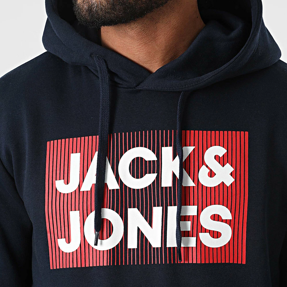Sortie 😍 Sweat Capuche Corp Logo Bleu Marine de Jack And Jones 🤩 2 Sortie 😍 Sweat Capuche Corp Logo Bleu Marine de Jack And Jones 🤩 – Image 2