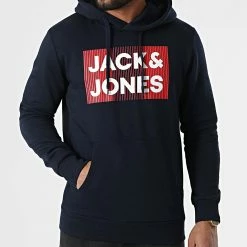 Sortie 😍 Sweat Capuche Corp Logo Bleu Marine de Jack And Jones 🤩 6 Sortie 😍 Sweat Capuche Corp Logo Bleu Marine de Jack And Jones 🤩 -Jack And Jones Soldes jack and jones 296779 12152840 NAVY BLAZER PLAY 20211230T151635 03