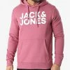 Offres 🎉 Sweat Capuche Corp Logo Bordeaux de Jack And Jones 🔔