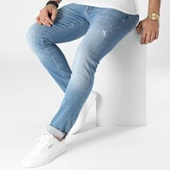 Coupon 🎁 Jean Slim Glenn Original Bleu Denim de Jack And Jones 😀 -Jack And Jones Soldes jack and jones 296824 12182972 BLUE DENIM 20211230T114857 03