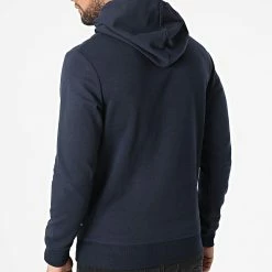 Vente flash 🌟 Sweat Capuche Basic Bleu Marine de Jack And Jones 🔥 -Jack And Jones Soldes jack and jones 296827 12182537 NAVY BLAZER 20211230T151739 04