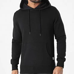 Promo 🎁 Sweat Capuche Basic Noir de Jack And Jones 🎉