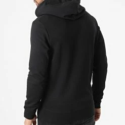 Promo 🎁 Sweat Capuche Basic Noir de Jack And Jones 🎉 -Jack And Jones Soldes jack and jones 296829 12182537 BLACK 20211230T151821 04