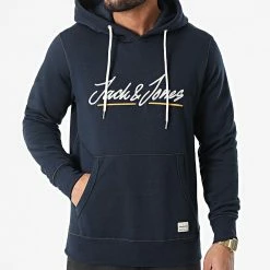 Remise 🥰 Sweat Capuche Upscale Bleu Marine de Jack And Jones 🤩 -Jack And Jones Soldes jack and jones 296839 12205036 NAVY BLAZER SOLID 20211230T151934 03